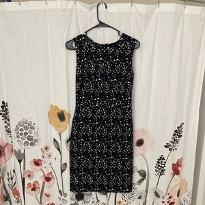 Black and white cocktail dress